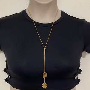 Y-Shaped Necklace, Lucky Clover